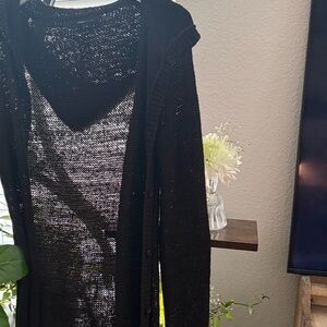 BCBGMaxAzria Black Textured Knit Sweater